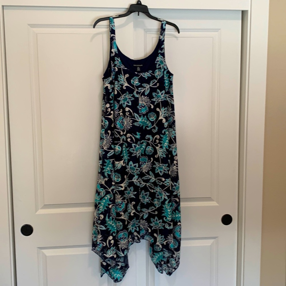 Nina Leonard Lace Handkerchief Dress, Size XL, NWT